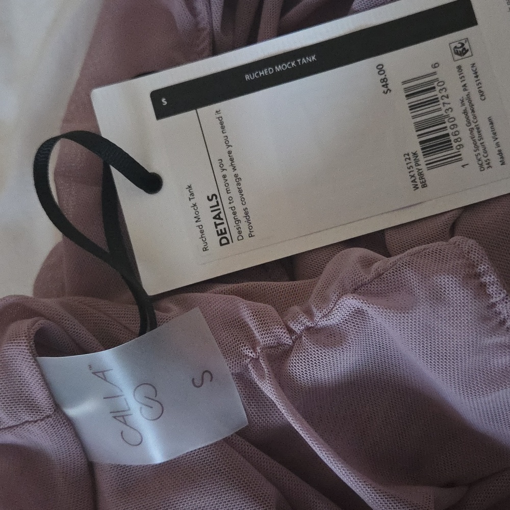 Calia Ruched Mock Neck Sleeveless Top - Picture 7 of 7